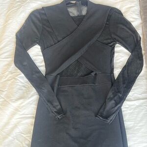 Elegant Black Long Sleeve Dress